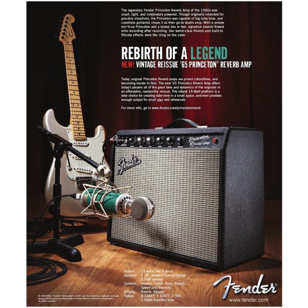 Amplificador Fender 65 Princeton Reverb Valve Combo