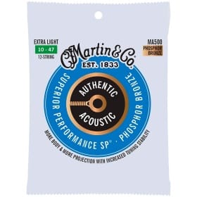 Encordado Martin MA500 para Guitarra Acustica de 12 Cuerdas