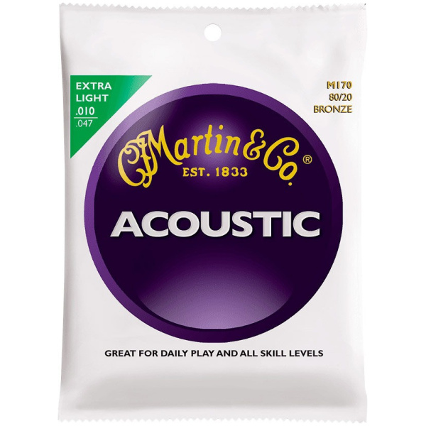 Encordado Martin M170 Extra Light 010 para Guitarra Acustica